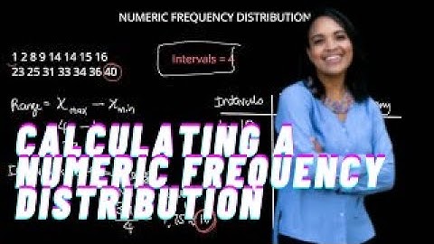 Numeric Frequency Distribution and Histograms