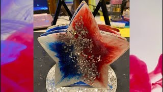 #263 COMMENT FABRIQUER DES SOUS-VERRES PATRIOTIQUES EN RÉSINE / 4 juillet