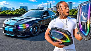 INSTALLING COLOR CHANGING HEADLIGHTS ON MY 1000HP REDEYE HELLCAT CHARGER…