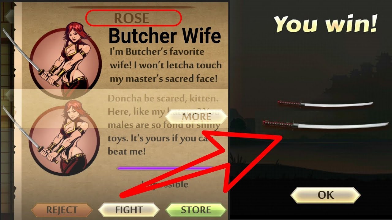 rose butcher wife shadow fight