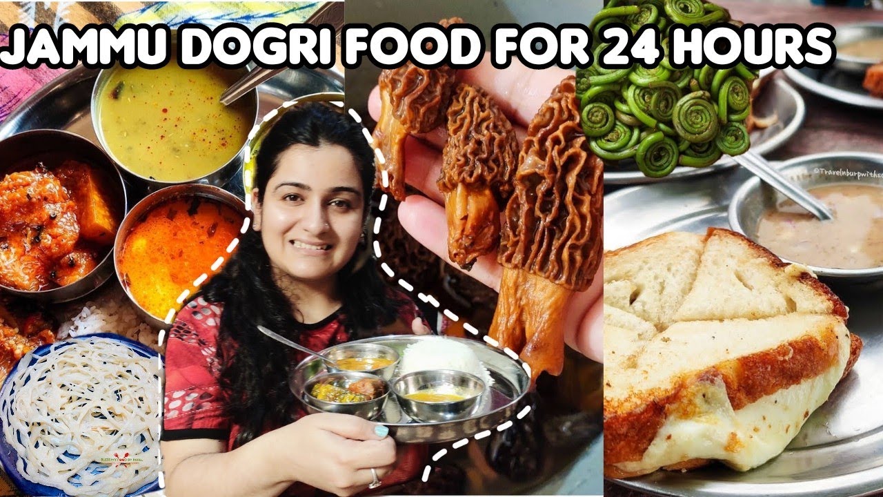 I only ate Jammu dogri food for 24 hours 😮Jammu food 24 hours food