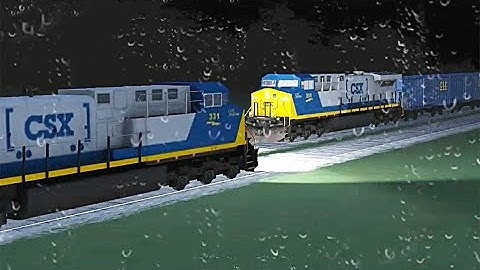 Train Sim - Japan Using GE AC4400CW at Rainy Night - Simulasi Kereta Api