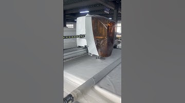 Automatic multi-layer fabric cutting machine #machine #automobile #factory #manufacturing