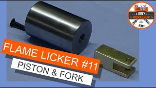 Making a Flame Licker Engine Marc by Jan Ridders Part 11 - Piston & Fork