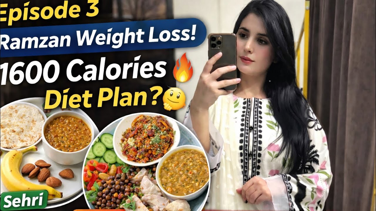 Ramzan Weight Loss Day 3/4| High Protein Sehri & Iftar Full Diet | 1600 Calories Fat Loss Plan 🔥