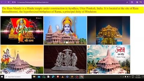 jai shree ram || HTML || CSS