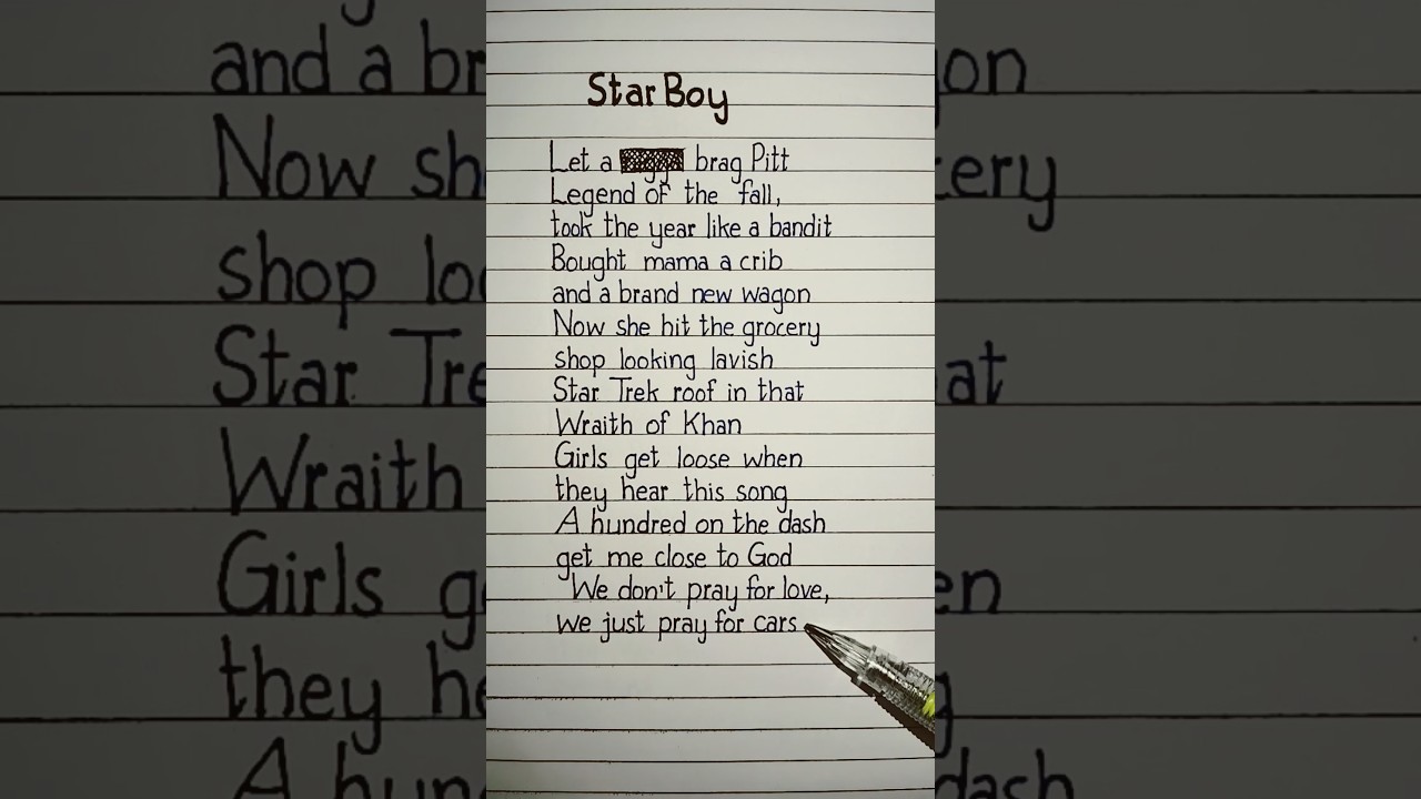Starboy Lyrics Song by Daft Punk and The Weeknd 