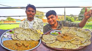 Malai Kofta With 30x Missi Roti Thali Eating Challenge | Biggest Chapati Thali | Man Vs Food
