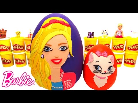 Barbie ve Kedisi Sürpriz Yumurta Oyun Hamuru - Barbie Kıyafetleri Barbie Bebekleri ve Aksesuarları