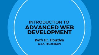 Introduction to Advanced Web Development
