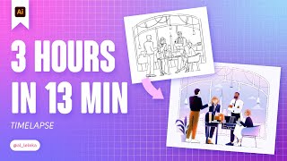 DRAWING ILLUSTRATION FOR WEBSITE. TIMELAPSE