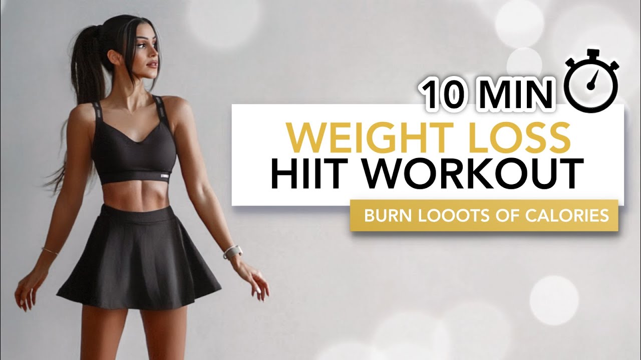 10 MIN WEIGHT LOSS HIIT WORKOUT Full Body Fat Burn Cardio Eylem 