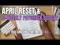 April budget reset  biweekly paycheck budget