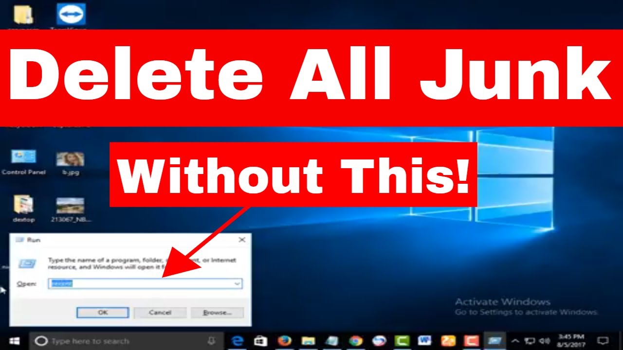 how to delete junk files on computer