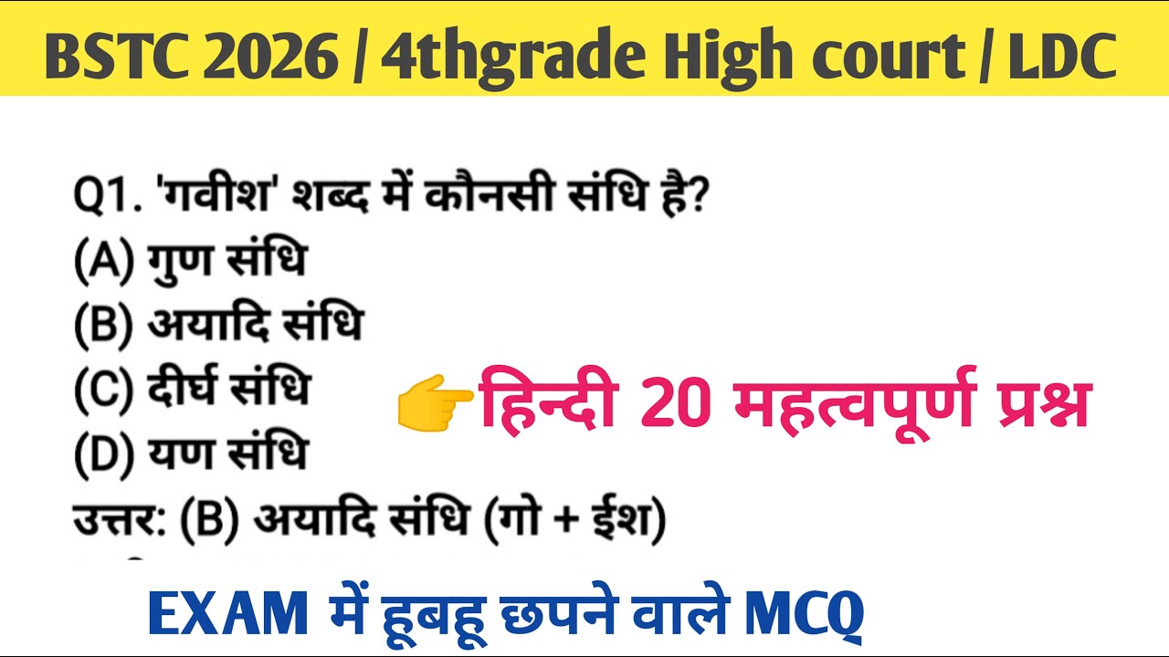 BSTC Hindi online classes | 4thgrade High hindi online classes | LDC Hindi online classes 