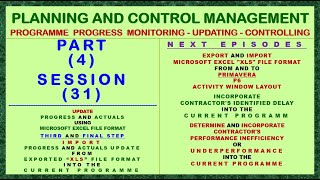 PCM P04 S31 - HOW TO IMPORT PROGRESS & ACTUALS UPDATE FROM MS EXCEL FORMAT TO PRIMAVERA P6 FORMAT