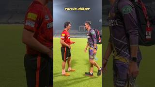 Pat Cummins with Starc 🧡🔥 #PatCummins #cricket #parvinakhter #ipl #ipl2024  #sunrisershyderabad