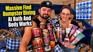 We Found a HUGE Bath & Body Works Haul in the Dumpster! 😱 #dumpsterdiving #dumpsterdive
