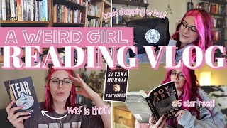 a weird girl reads weird books ✨️🎀 + book shopping w/ haul and Nightworms unboxing || reading vlog
