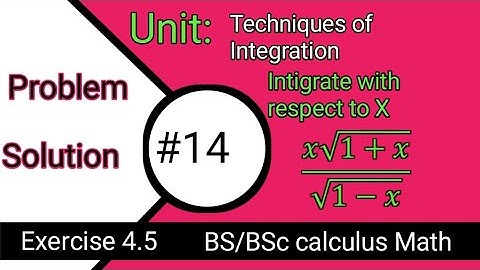 integrate w.r.t|x√(1+4x)/√(1-x)@Educationalinfo786