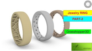 Jewelry Ring Parametric Design using Voronoi and Grasshopper inside Rhinoceros 3D Part_2