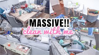 MASSIVE CLEAN WITH ME 2022 | COMPLETE DISASTER CLEANING | REAL LIFE MESSY HOUSE CLEAN WITH ME