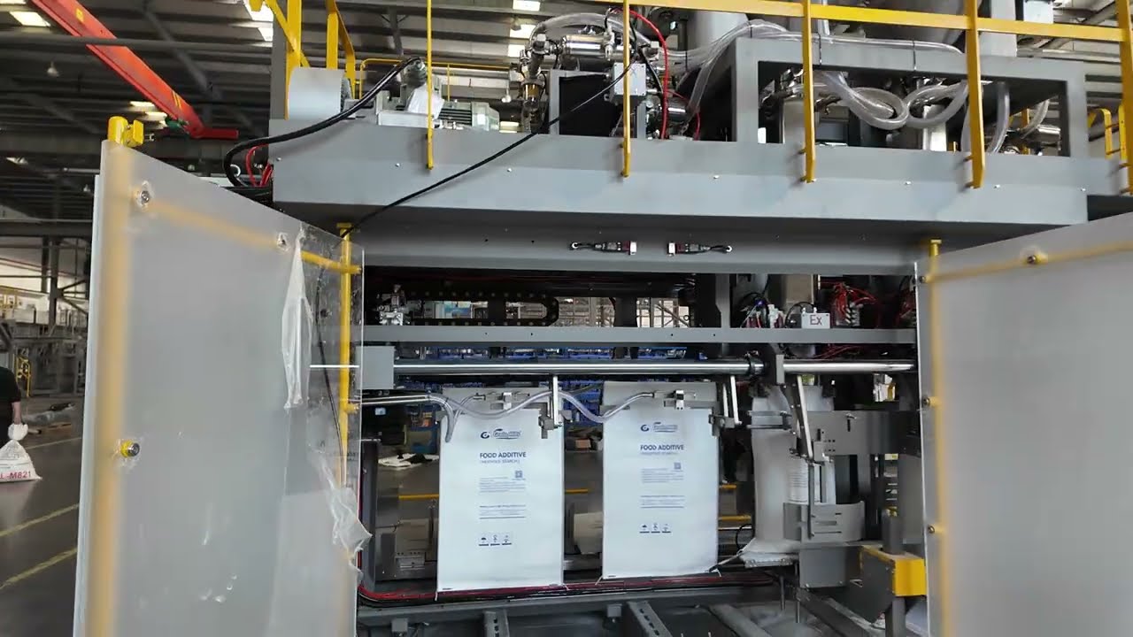 JCN丨TWIN TYPE AUTO BAG PLACER丨25kg food additive automatic bottom-up filling packing machine