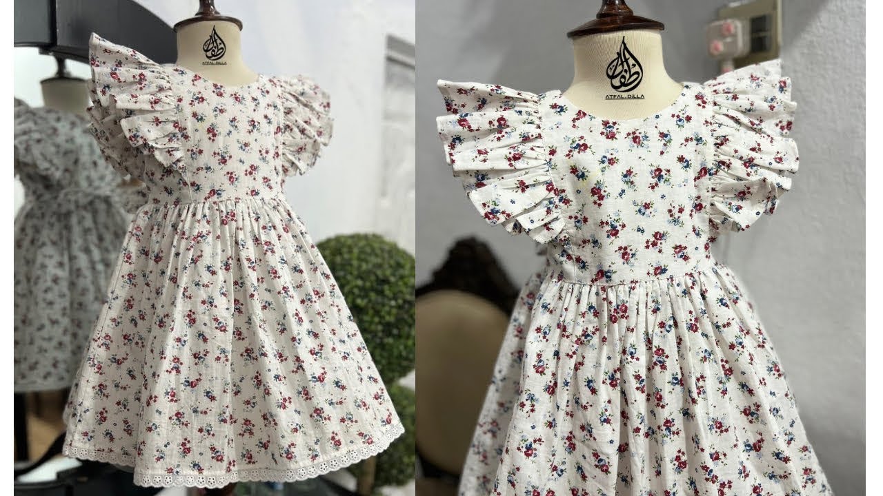 3-4 Year Frill Baby Frock Cutting & Stitching Tutorial  | Baby Frock Design | 