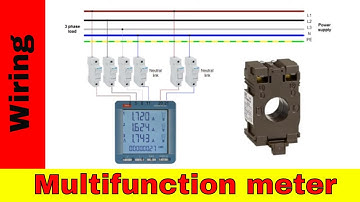 How to wire multifunction 3 phase power meter and current transformers - NEMO (subtitles)