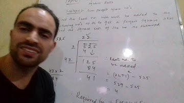 Least no. to be added to get a perfect square    by Javaid sir