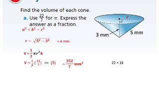 8-3: Find Volume of Cones. (Mahmoud Azab)