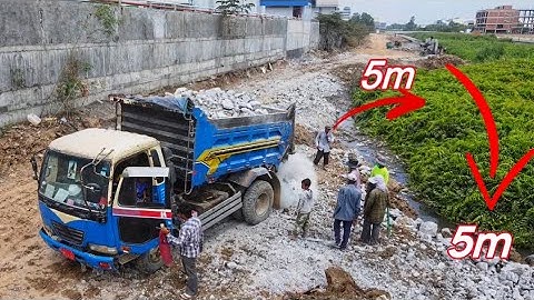 Ep21.Next Day Mighty Action Build Long Road By Bulldozer is Working Push Stone Filli Part Road Width