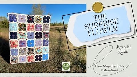 How to Make a Surprise Flower Quilt, Memory Clothing Keepsake, Free Flower Block Tutorial #quilting