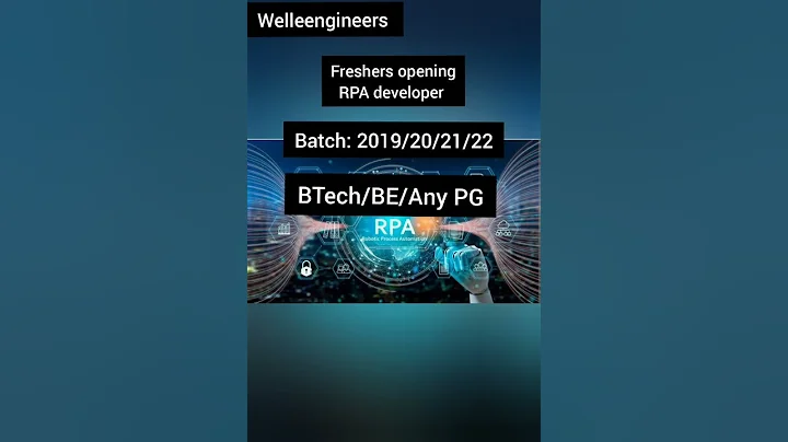 RPA developer freshers job #rpadeveloper #rpa #jobupdate #freshersjobs #jobalert #jobsearch #jobs