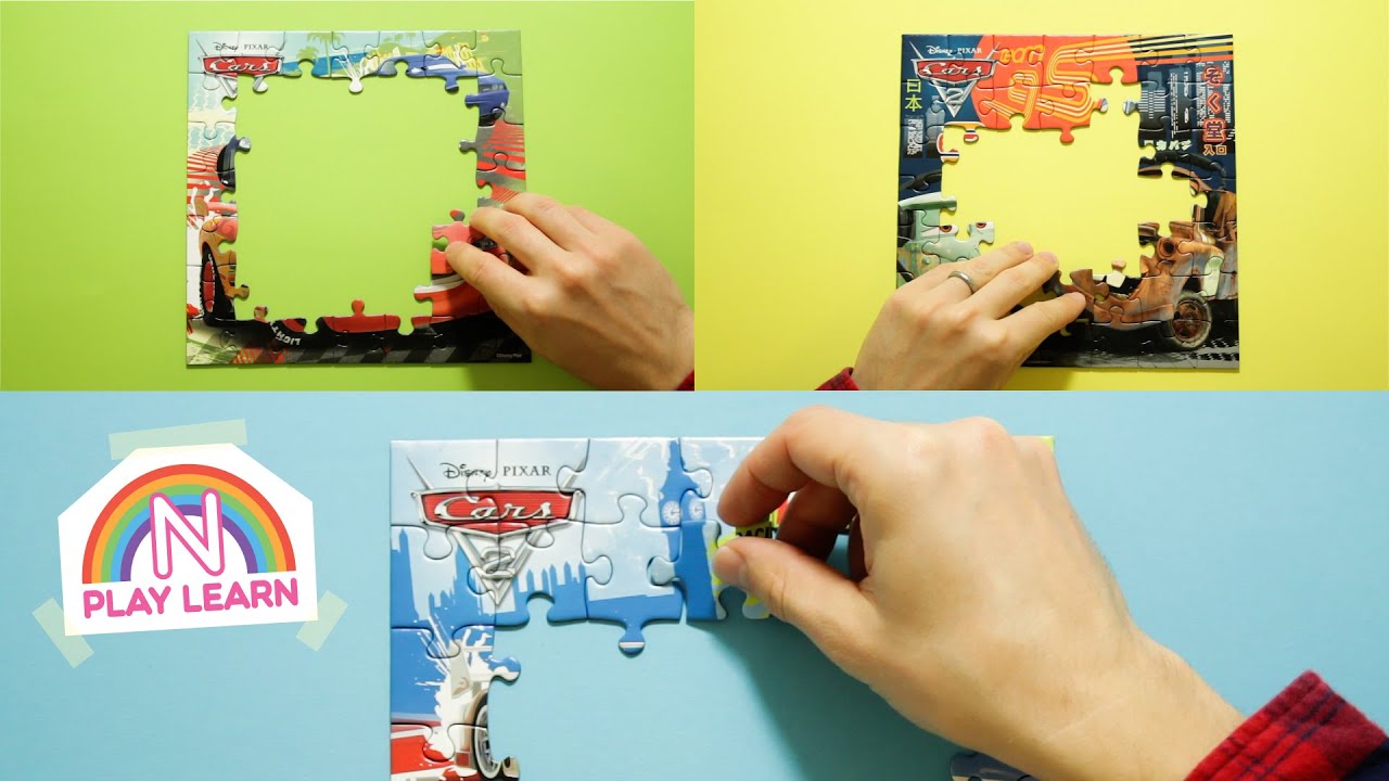 Disney Pixar Cars Jigsaw Puzzle Toy for Toddlers and Kids x 3 - YouTube