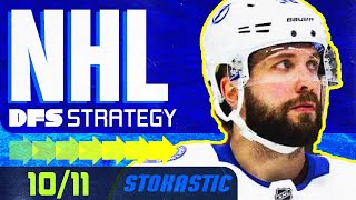 NHL DFS Strategy Tuesday 10\/11\/22 | Daily Fantasy Hockey Picks