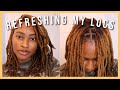 HOW I REFRESH MY LOCS IN-BETWEEN RETWISTS WITHOUT WASHING OR CLIPS! | Kennedi Leigh