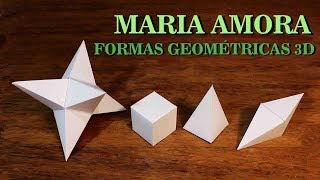 DIY FORMAS GEOMÉTRICAS 3D - CUBO - PRISMA - ESTRELA - com moldes