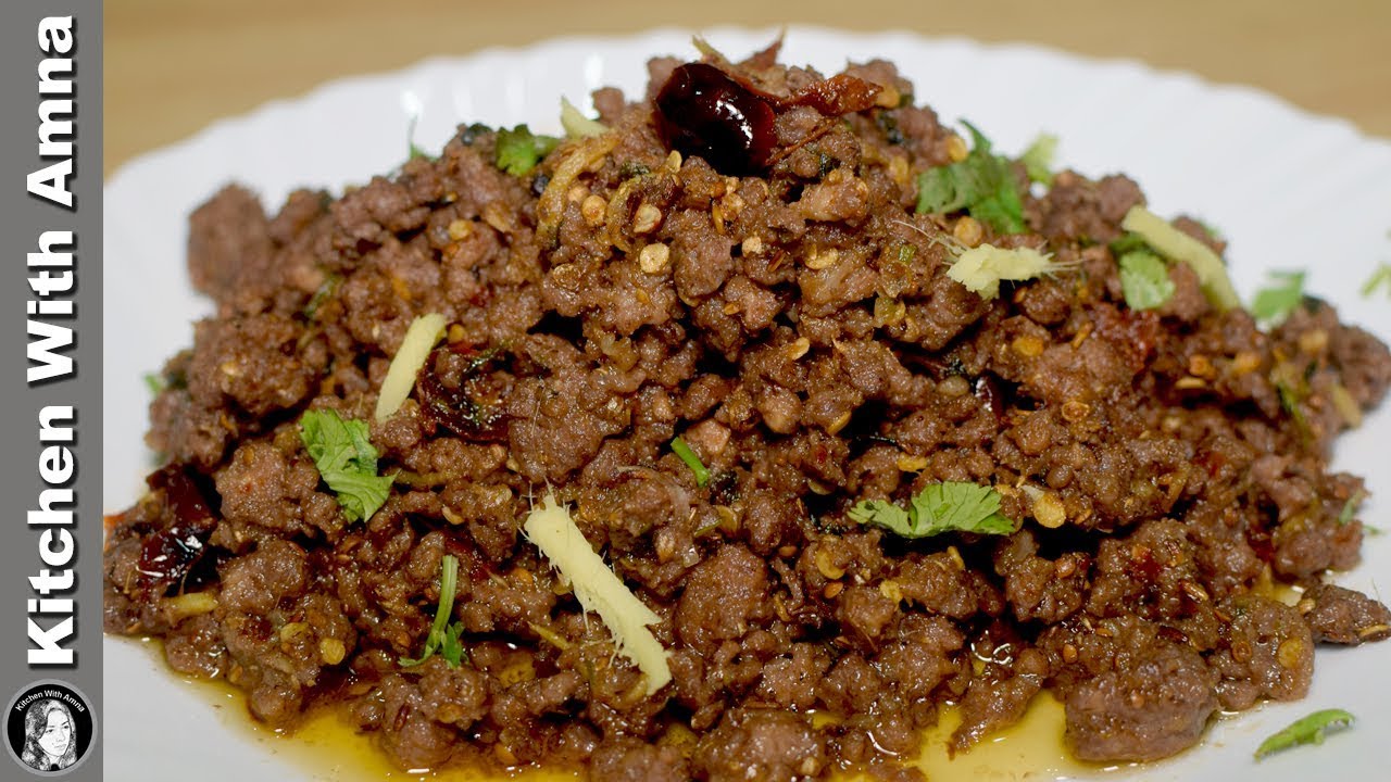 Khara Masala Keema Recipe Kharey Masale Ka Qeema Kitchen With Amna