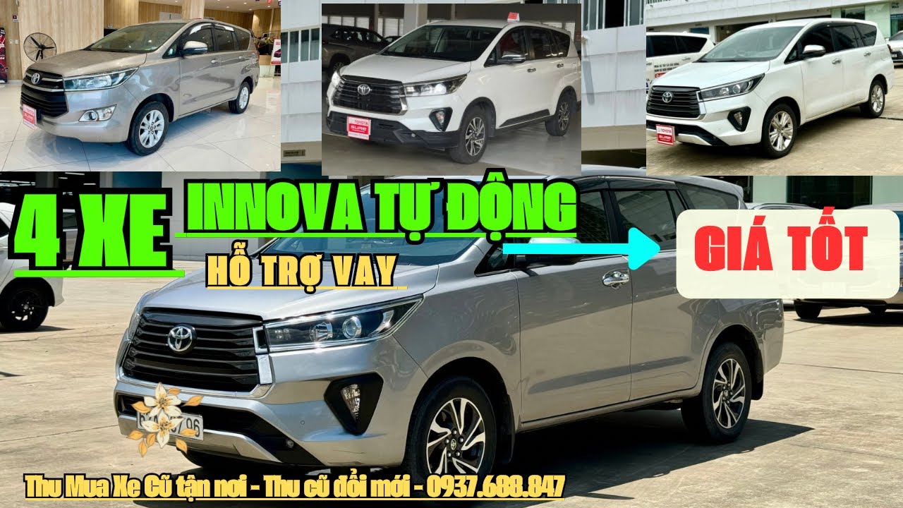 4 Xe Innova Tự động: Innova 2.0V 2021 bản Thương Gia, Innova 2.0G 2020 mẫu 2021, 2018, 2021 Venturer