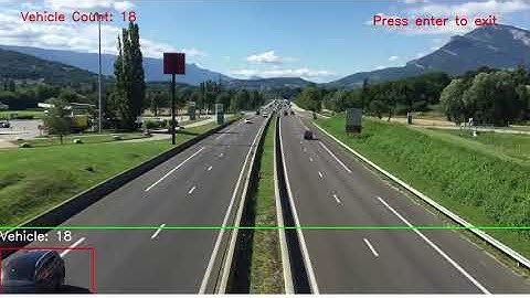 Vehicle detection and counting with opencv python