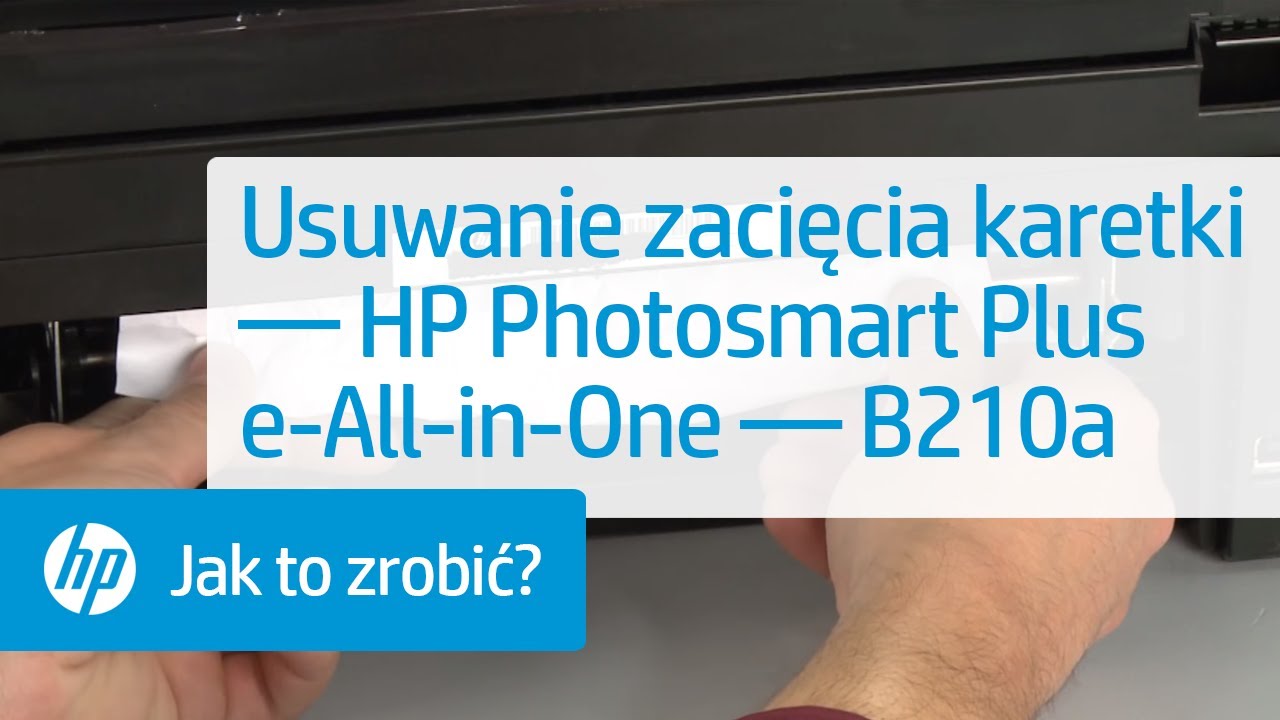 Usuwanie zacięcia karetki — HP Photosmart Plus e-All-in-One — B210a - YouTube