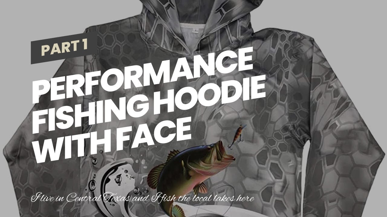 Performance Fishing Hoodie with Face Mask Hooded Sunblock Shirt Sun