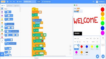 How to make a Drawing Game / Painting App in Scratch 3.0  using Scratch Pen extension