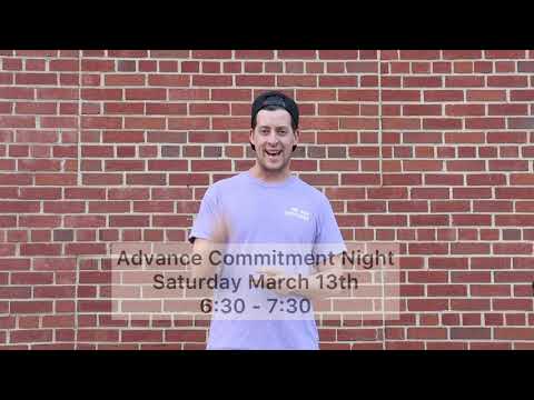 An invite to Advance Commitment Night