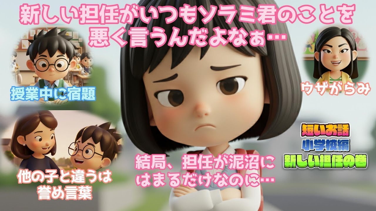【他の子と違うは誉め言葉】新しい担任がいつもソラミ君のことを悪く言うんだよなぁ…結局、担任が泥沼にはまるだけなのに…【短いお話シリーズ】小学校編新しい担任の巻を菜乃ちゃん目線で描いたバージョンです
