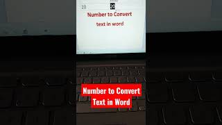 Number to convert text in word words shorts shortvideo viral