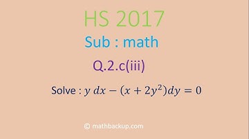 WBCHSE MATH PAPER 2017 SOLUTION FOR CLASS 12(HSC 2017)|Q.2.c(iii) by Mathbackup