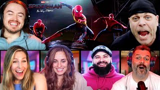 TOP "SPIDER-MEN TEAM-UP LANDING" REACTIONS! *Spider-Man: No Way Home (2021)* MOVIE REACTION MASHUP!