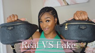 Real vs Fake Louis Vuitton Empreinte Bumbag $300 vs $2000 + How to Spot  Fake LV 